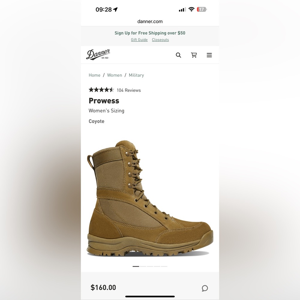 Danner women's Prowess military AR670-1 Boots